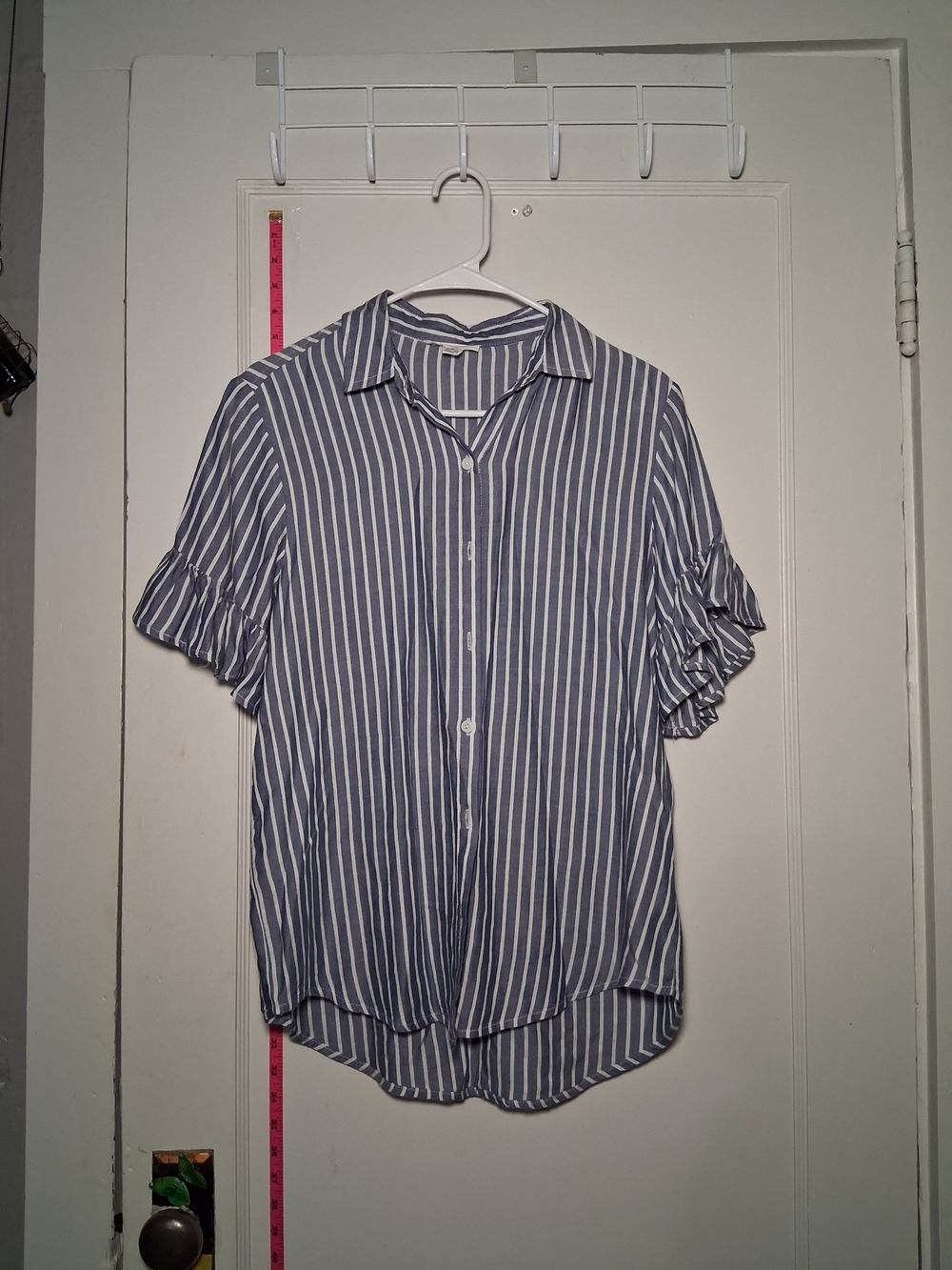 Striped Button-Up Blouse S
